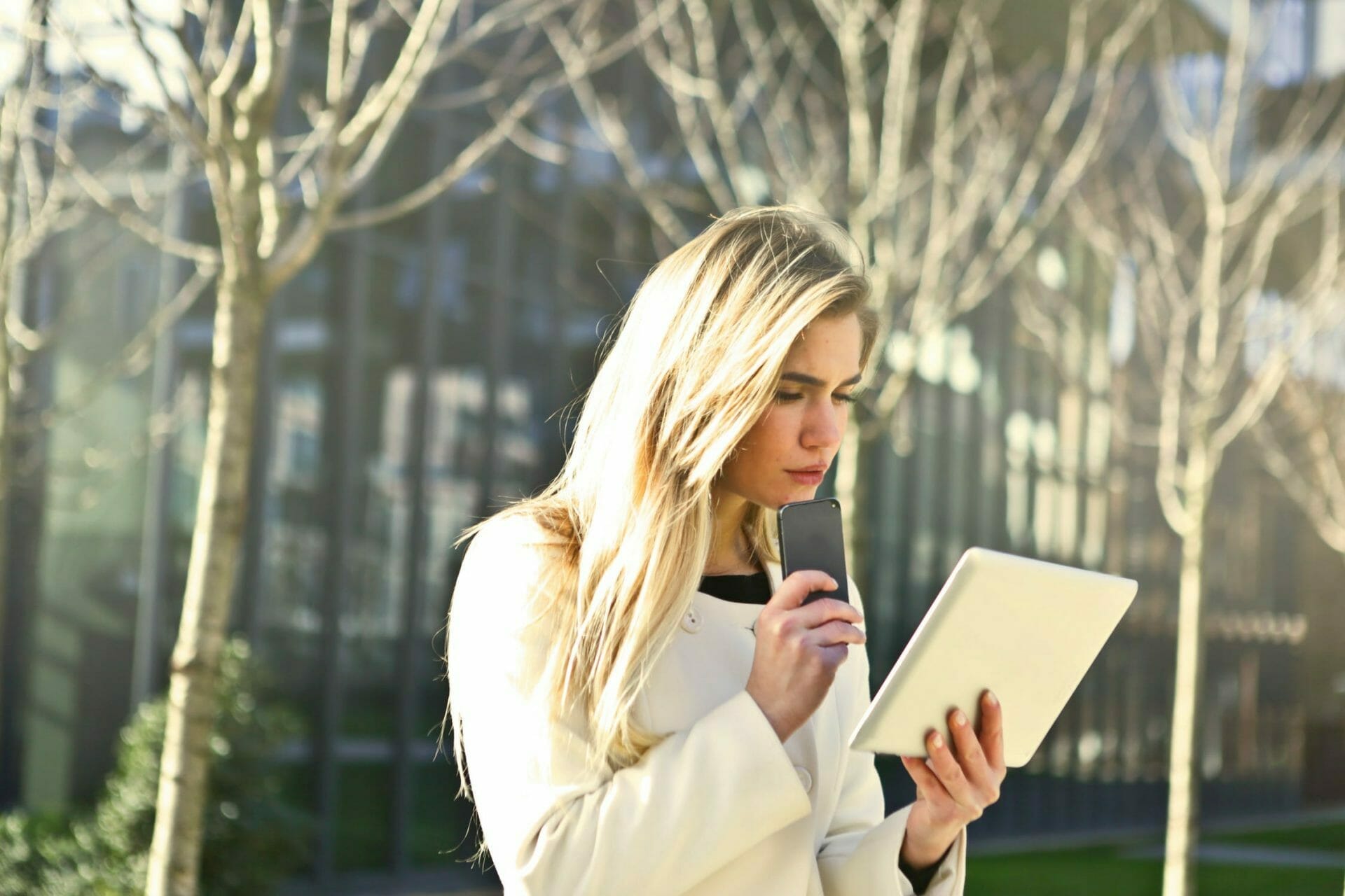 Woman Using Personalised Data