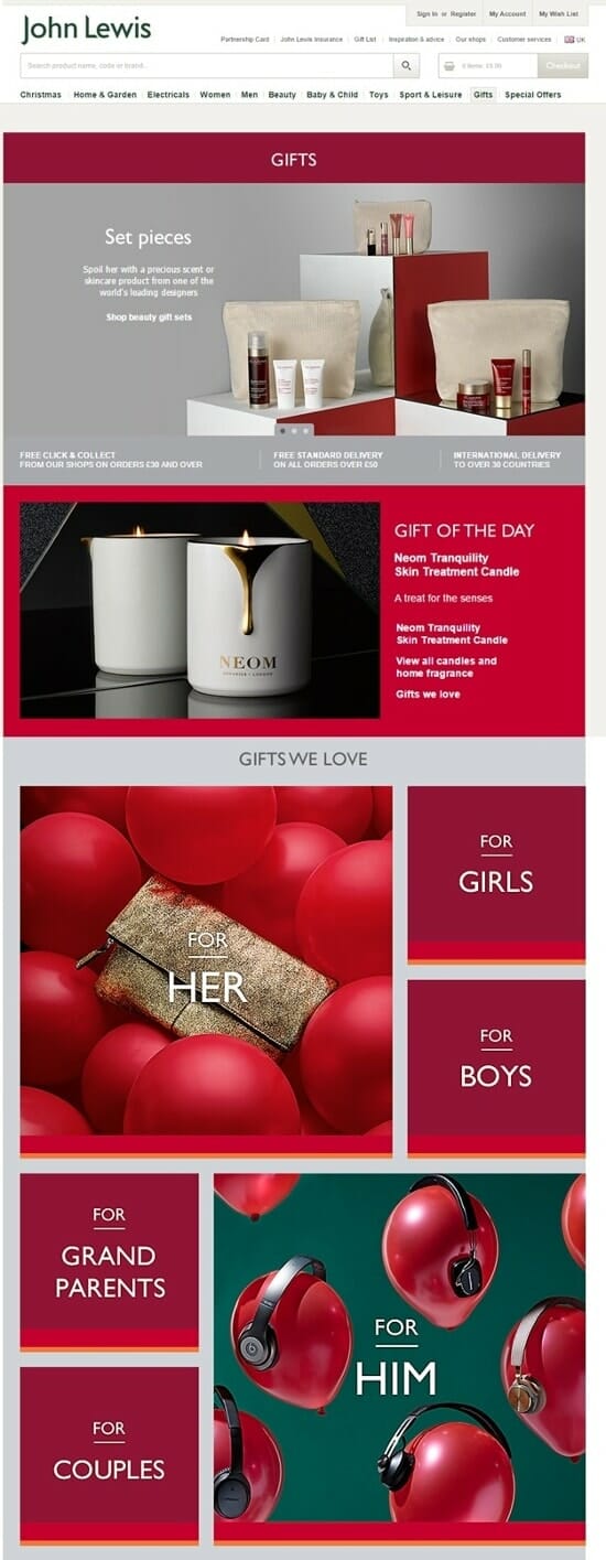 John Lewis Online Christmas Gift Shop