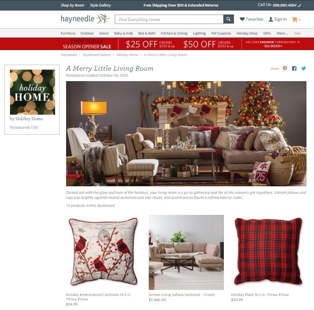 Shoppable Christmas Theme