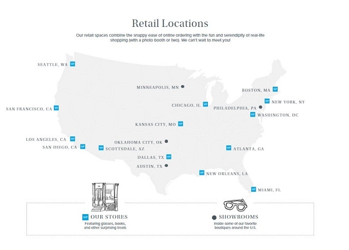 Warby Parker Retail Locations