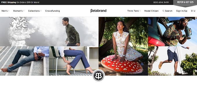 Betabrand's Innovative Ecommerce Website