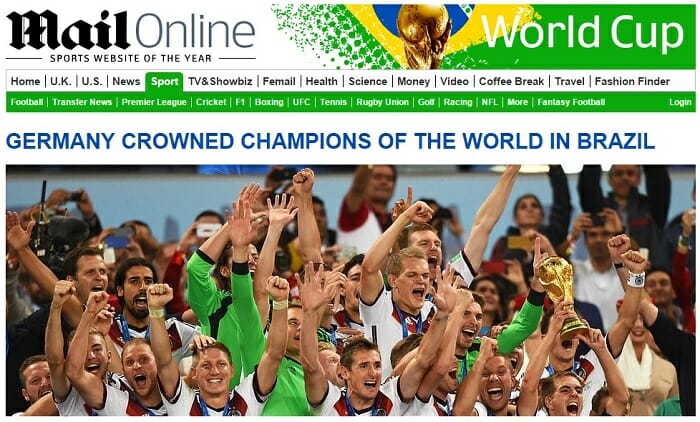 Daily Mail World Cup Seo Hub Page