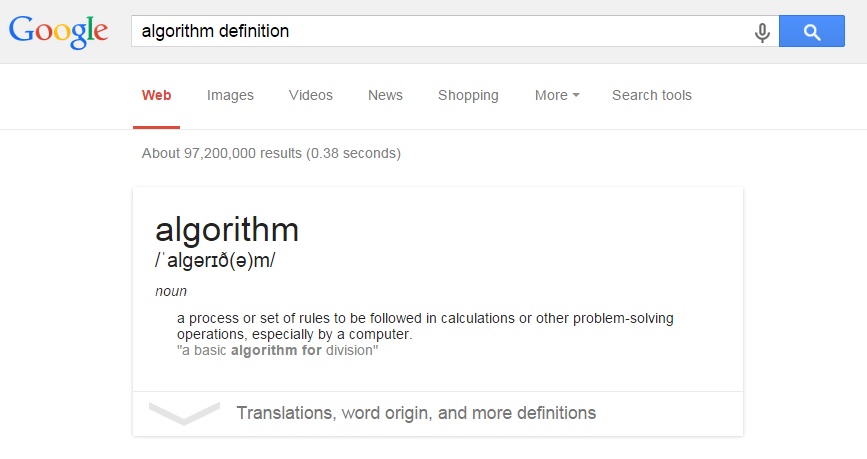 Google Algorithm Definition