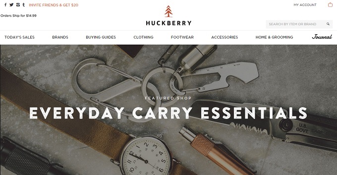 Huckberry's Innovative Ecommerce Store