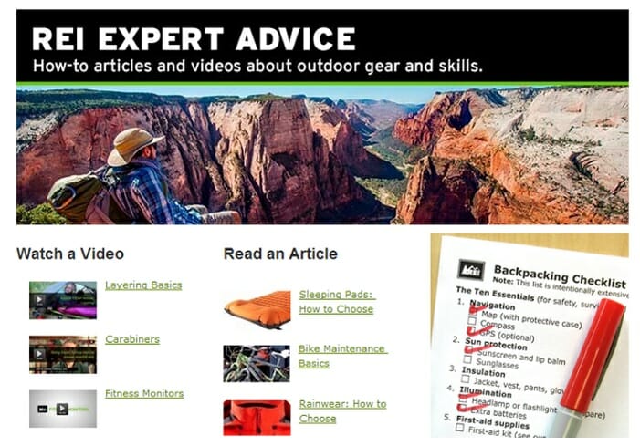 Rei Super Educational Content Marketing